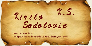 Kirilo Šodolović vizit kartica